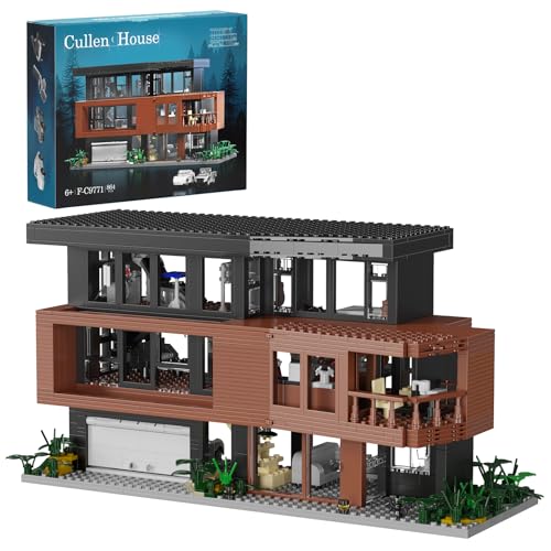 ZIQILIGHTING Cullen House Building Set - TWI Architektur Gebäude Spielzeug Merchandise, Geschenkidee für Erwachsene Kinder Freunde ab 6 Jahren Filmfans (864PCS) von ZIQILIGHTING