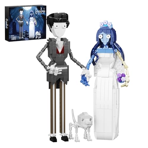 ZIQILIGHTING Corpse Bride Building Block Set - Geister-Halloween Victor und Emily Bauspielzeug, Geschenk für Horrorfilm Fans Erwachsene und Kinder ab 6 Jahren (616PCS) von ZIQILIGHTING