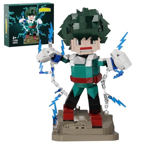 ZIQILIGHTING Midoriya Baustein Set, Mein Held Anime Sammelset, Weihnachten Tv Fans Freunde Jungen und Mädchen 6+ (498pcs) von ZIQILIGHTING