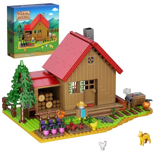 ZIQILIGHTING Stardew Farm House Bausteinset – Valley Farm Spielzeug mit Tierfiguren, Spielefans Idee, Geschenk für Kinder ab 6 Jahren (766 Stück) von ZIQILIGHTING