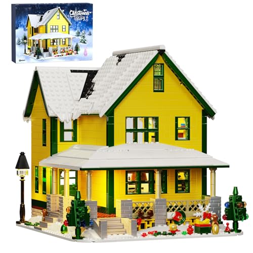 ZIQILIGHTING Weihnachtshaus Baukasten, Story Movie Schneehaus mit LED Licht Spielzeug, Display Geschenk für Jungen, Mädchen und Erwachsene（1367PCS） von ZIQILIGHTING