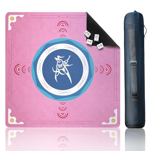 ZIRUU Mahjong Tischdecke Square Majiang Game Spieltischdecke Card Poker Matte Kartenspiele Brettspiele Dominosteine Spieltisch Game Table Cover in Pink ZIRUU Mahjong Tischdecke Square Majiang Game Spieltischdecke Card Poker Matte Kartenspiele Brettspiele Dominosteine Spieltisch Game Table Cover in Pink von ZIRUU