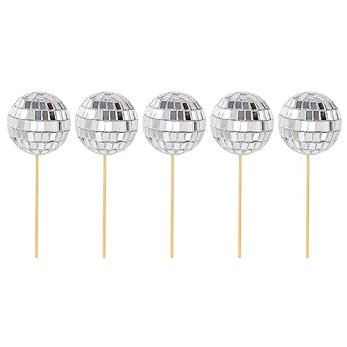 Spiegelkugel Kuchendekoration Disco 70er 80 Retro Dance Silber Disco Geburtstag Supplies Topper Golden J6I0 Party Club Kuchen von ZIRYXQ