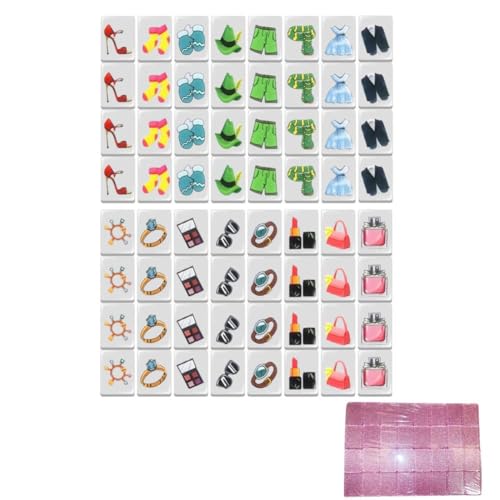 ZIRYXQ Kostüm Mahjong Fashion Mahjong Mahjong Crush Flash Powder Acryl Interaktive Person Entertainment Zwei Spiele Relax Party Spiel Pushers Fliesen mit Party Mahjong Majong Pushers Majong Racks von ZIRYXQ