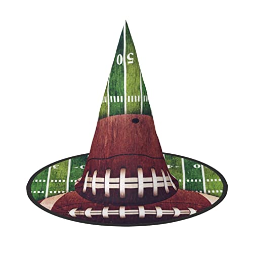 ZISHAK American Football Feld und Ball, trendiger Halloween-Hexenhut für Damen – ultimativer Partyhut für das beste Halloween-Kostüm-Ensemble von ZISHAK