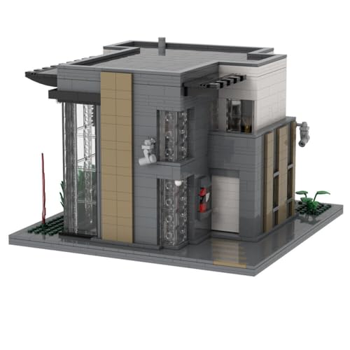 Moderne Villa Künstlerhaus Modell Modular Building 3189 Teile MOC Bauen ab 18 Jahren von ZITIANYOUBUILD