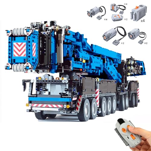 ZITIANYOUBUILD Blauer Liebherr LTM 11200 Kran mit Power Functions Kits 8128 Teile MOC Build ab 18 Jahren von ZITIANYOUBUILD