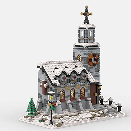 ZITIANYOUBUILD MOC-58208 Kleine Winterkirche Modell 1077 Teile für Winterdorf MOC Bauen ab 18 Jahren von ZITIANYOUBUILD