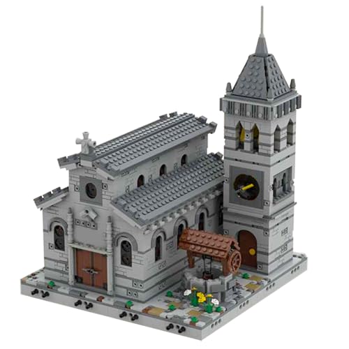 ZITIANYOUBUILD Mittelalterliche Kirche Modular Modell 2085 mit Innenbau Spielzeug Set MOC Bauen ab 18 Jahren von ZITIANYOUBUILD