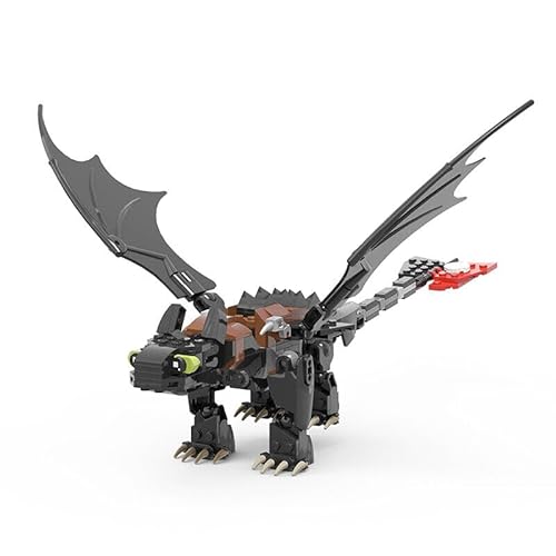 ZITIANYOUBUILD Night Fury Ohnezahn Drache 234 Teile Bauspielzeug Bauspielzeug MOC Bauen ab 18 Jahren von ZITIANYOUBUILD