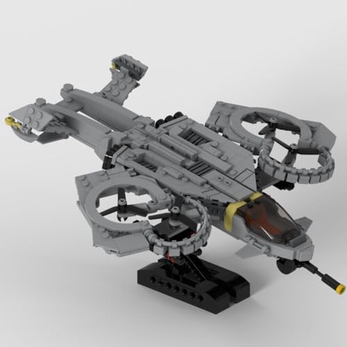 ZITIANYOUBUILD Sci-Fi-Hubschrauber mit Präsentationsständer aus dem neuen Film, 740 Teile, MOC, ab 18 Jahren von ZITIANYOUBUILD