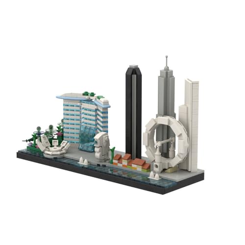 ZITIANYOUBUILD Singapur Architecture Skyline Modell 504 Teile Bauspielzeug Set MOC Bauen ab 18 Jahren von ZITIANYOUBUILD