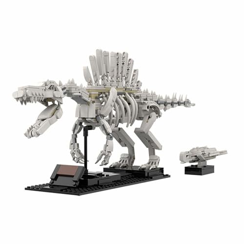 ZITIANYOUBUILD Spinosaurus Skelett und Meeresschildkröte mit Präsentationsständer 659 Teile MOC Build for Age 18+ von ZITIANYOUBUILD