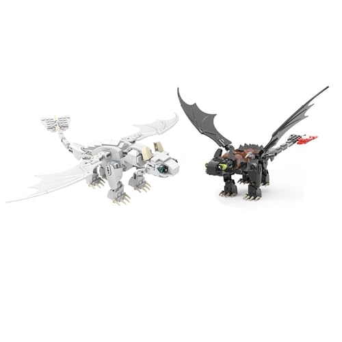 ZITIANYOUBUILD Toothless Night Fury & His Girlfriend Light Fury Dragon 465 Pieces MOC Build for Age 18+ von ZITIANYOUBUILD