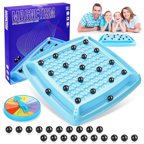 Magnetisches Schachspiel, Magnetisches Kinderschachspielzeug, Kampfschach Mit Magneteffekt, Magnetisches Schachspiel Set, für Familienfeiern, Tragbare Tafelpartys (Blau) von ZITUZY