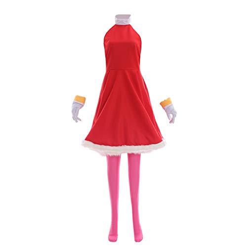 ZIXUN Anime Amy Rose Cosplay Kleid Kostüm mit Strumpfhosen Handschuhen Halloween Party Outfit XL von ZIXUN