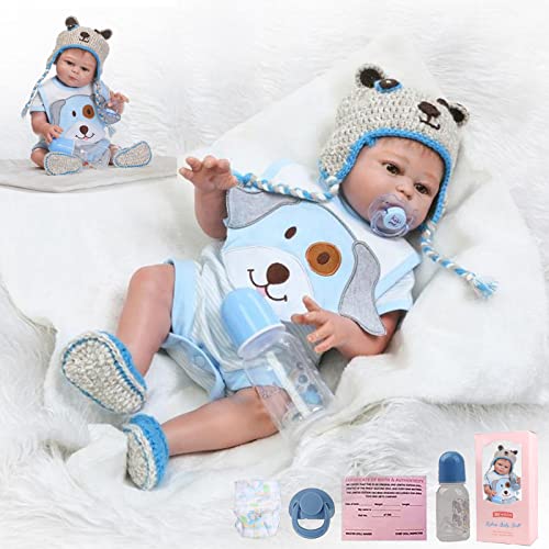 ZIYIUI Reborn Baby - 20 Zoll Handgefertigte Lebensechte Reborn Babypuppe Ganzkörper Silikon Vinyl Junge Puppe Baby Neugeborenen wie EIN echtes Baby (wiedergeborener Junge) von ZIYIUI