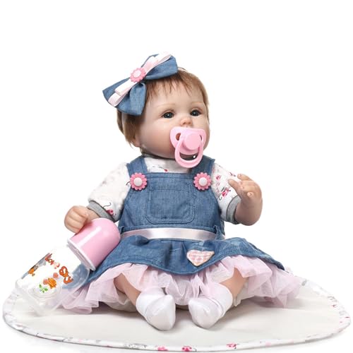 ZIYIUI Reborn Baby - 18 Zoll Reborn Babypuppe Wie Echtes Baby Silikon Baby Mädchen Mit Weicher Stoffkörper Reborn Babys Lebensecht Neugeborenes Baby Doll Toddler Junge (18"/45cm) von ZIYIUI