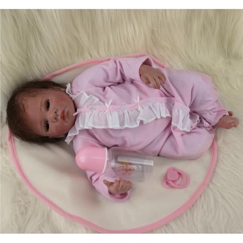 ZIYIUI 22 Zoll 55 cm Reborn Baby Weiche Silikon Vinyl echt Lebensecht Reborn Baby Junge Simulation Neugeborenes Junge Mädchen Spielzeug Geschenk Reborn Dolls von ZIYIUI