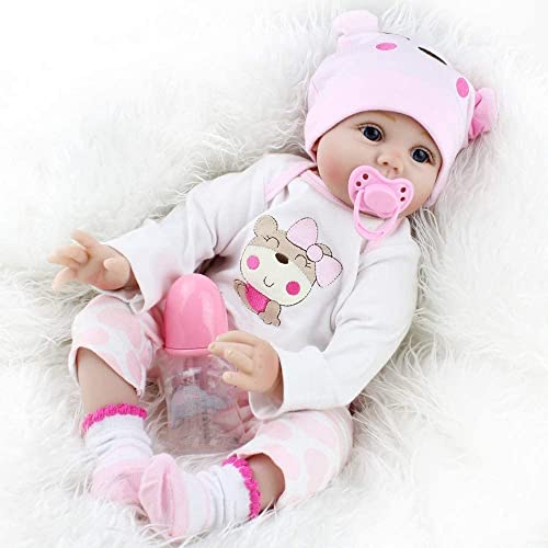 ZIYIUI 22inch 55cm Reborn Babys mädchen lebensechtes babypuppen silikon Kleinkind Puppe wie echtes Toddler realistische doll Junge günstig von ZIYIUI