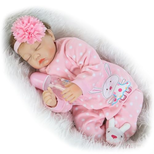 ZIYIUI Reborn Babypuppe für Mädchen, 55 cm, weiches Silikon, Vinyl, Simulation, Neugeborenes, Spielzeug, Realität, handgefertigt, Geburtstag, Reborn Dolls von ZIYIUI