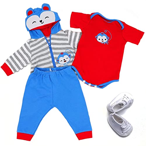 ZIYIUI Puppenkleidung Neugeborene Babypuppe Alle Baumwollkleidung Kronenmuster Outfit Baby Kinder Simulation Puppenkleidung 50-55 cm von ZIYIUI