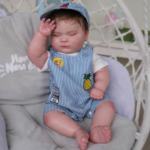 ZIYIUI Reborn Baby 20 Zoll Lebensecht Weich Silikon Vinyl Realistische Geschlossene Augen Schlaf Junge Vinyl Nettes Neugeborenes Spielzeug Geschenk Für Kinder von ZIYIUI