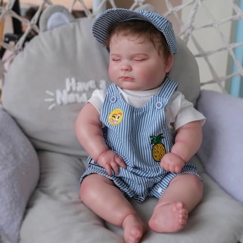 ZIYIUI Reborn Baby 20 Zoll Lebensecht Weich Silikon Vinyl Realistische Geschlossene Augen Schlaf Junge Vinyl Nettes Neugeborenes Spielzeug Geschenk Für Kinder von ZIYIUI