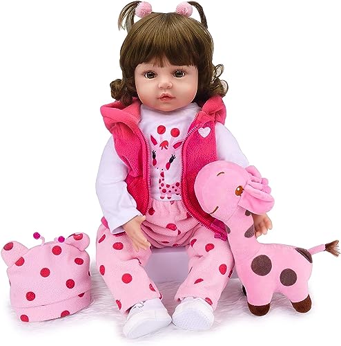 ZIYIUI Reborn Baby Puppe 24 Zoll 60 cm Weich Silikon Vinyl Lebensechtes Reborn Babys Mädchen Babypuppe Reborn Baby Dolls Reborn Toddler von ZIYIUI