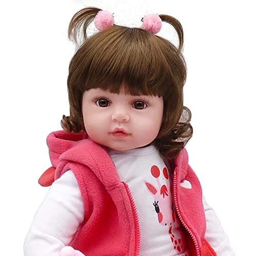 ZIYIUI Reborn Baby Puppe 24 Zoll 60 cm Weich Silikon Vinyl Lebensechtes Reborn Babys Mädchen Babypuppe Reborn Baby Dolls Reborn Toddler von ZIYIUI