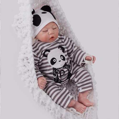 ZIYIUI Reborn Babypuppen 20 Zoll 50 cm Weiche Vinyl Silikon Reborn Babys Junge Realistisch Handmade Neugeborenes Babypuppe Simulation Schlafendes Baby Junge Spielzeug Geschenk Reborn Dolls von ZIYIUI