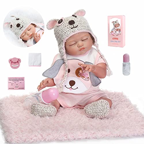 ZIYIUI Reborn Babys Mädchen 20 Zoll/50 cm Lebensechte Weiche Vinyl Silikon Handgefertigt Neugeborenes Reborn Puppen Toddlers Puppe Günstig Spielzeug Weihnachts Geschenke von ZIYIUI