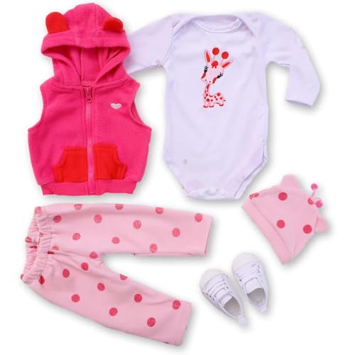 ZIYIUI Reborn Kleidung Giraffe Cartoon Kollektion, Weiches Baumwollkleid Set Passt zu 20 Zoll-22 Zoll Reborn Baby Neugeborenes Baby, Kleidung Passt 50cm-55cm Reborn Puppe ZIYIUI Reborn Kleidung Giraffe Cartoon Kollektion, Weiches Baumwollkleid Set Passt zu 20 Zoll-22 Zoll Reborn Baby Neugeborenes Baby, Kleidung Passt 50cm-55cm Reborn Puppe von ZIYIUI