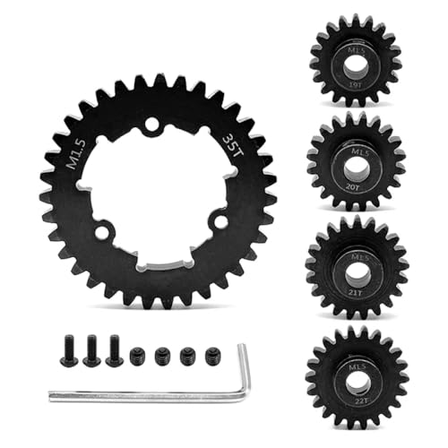 ZJNWTVUH 1,5 Modul 35T Spurgetriebe M1.5 kompatibel mit 6447x 6448x Kompatibel mit 1/5 6s 8s und 1/6 XRT RC -Fahrzeug -Upgrade -Komponenten(A 35t 19 20 21 22t) von ZJNWTVUH