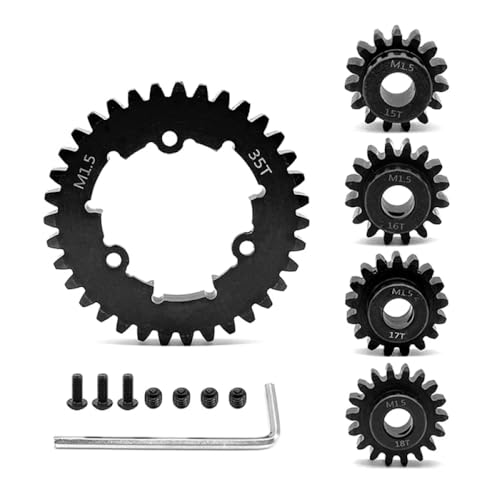 ZJNWTVUH 1,5 Modul 35T Spurgetriebe M1.5 kompatibel mit 6447x 6448x Kompatibel mit 1/5 6s 8s und 1/6 XRT RC -Fahrzeug -Upgrade -Komponenten(D 35t 15 16 17 18t) von ZJNWTVUH