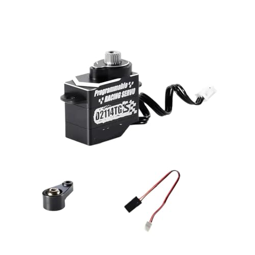 ZJNWTVUH 1set AFRC-D2114TG-S 11g Alle Metall Programmierbare Servo Super Stumm Lenkung Servo Kompatibel mit Z D Q Auto Modell DIY Montage(Black Combo B) von ZJNWTVUH