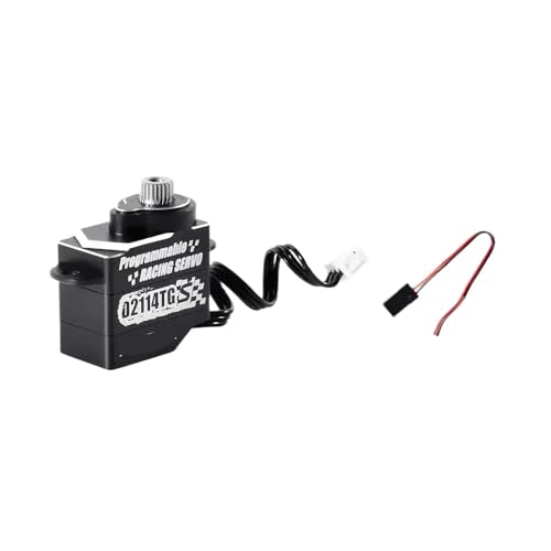 ZJNWTVUH 1set AFRC-D2114TG-S 11g Alle Metall Programmierbare Servo Super Stumm Lenkung Servo Kompatibel mit Z D Q Auto Modell DIY Montage(Black Combo C) von ZJNWTVUH