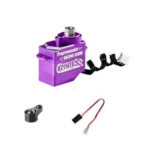 ZJNWTVUH 1set AFRC-D2114TG-S 11g Alle Metall Programmierbare Servo Super Stumm Lenkung Servo Kompatibel mit Z D Q Auto Modell DIY Montage(Purple Combo B) von ZJNWTVUH