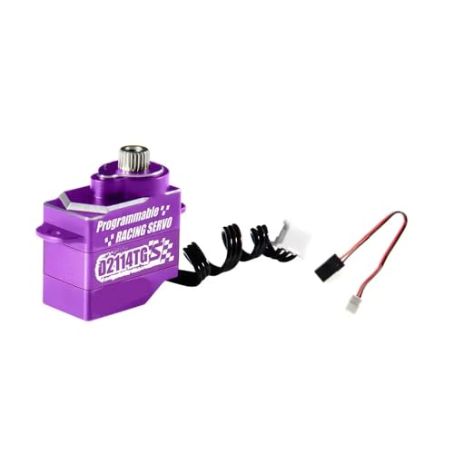 ZJNWTVUH 1set AFRC-D2114TG-S 11g Alle Metall Programmierbare Servo Super Stumm Lenkung Servo Kompatibel mit Z D Q Auto Modell DIY Montage(Purple Combo C) von ZJNWTVUH