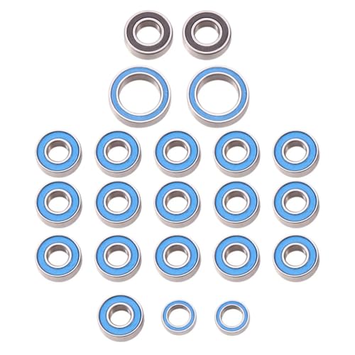 ZJNWTVUH 22pcs Gummi-Kugellager-Set mit CC-02 CC02 1/10 RC-Auto-Upgrade-Zubehör kompatibel von ZJNWTVUH