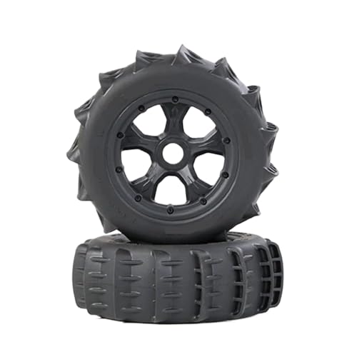 ZJNWTVUH 2pc Complete Desert Tire Set 195x70 kompatibel mit 1/5 Rovan Rofun km x2 FID dtt Ql -Teile von ZJNWTVUH