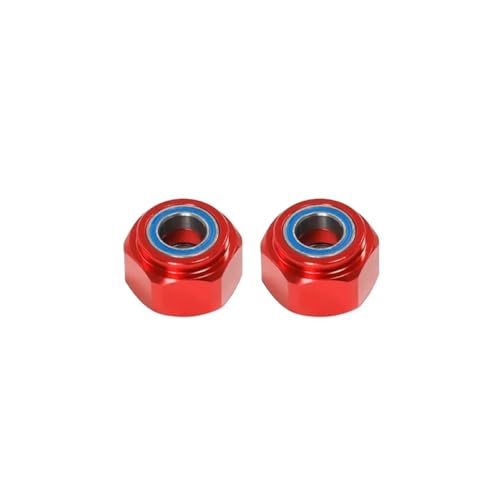 ZJNWTVUH 2pcs 12mm Metallrad-Hex-Hub-Hub-Adapter Kompatibel mit 1/10 RC-Autos, die mit DT03 DT-03-Upgrade-Zubehör kompatibel sind(Red) von ZJNWTVUH