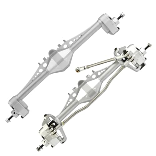 ZJNWTVUH 2pcs Aluminium vorne und Hinterachse Kompatibel mit 1/10 RC Crawler -kompatibel mit III 1.9 Unbegrenzt Trail Buggy UTB Currie F9 Upgrade(Silver) von ZJNWTVUH