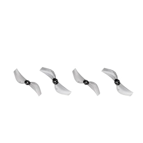 ZJNWTVUH 35 mm S-2 2-Propeller mit 1 mm Loch, kompatibel mit FPV Tinywhoops, 8 Paar, 8 im Uhrzeigersinn und 8 gegen den Uhrzeigersinn(Light Grey) von ZJNWTVUH