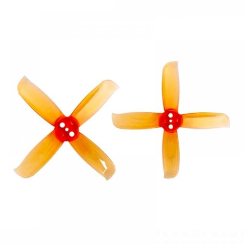 ZJNWTVUH 4 Paare 2036 2x3,6x4 4-Propeller kompatibel mit 1105 1106 1108 RC Drone Quadcopter FPV Racing bürstenlosen Motor(Clear orange) von ZJNWTVUH