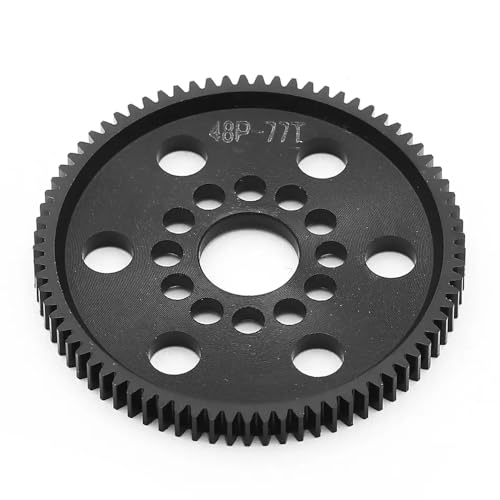 ZJNWTVUH 48p Spur Gear Upgrade Set 75T 78T 82T 85T 88T 90T kompatibel mit 3Racing S XI XIS CS D4 D5 1/10 RC -Autoteile(77T) von ZJNWTVUH