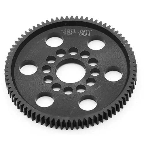 ZJNWTVUH 48p Spur Gear Upgrade Set 75T 78T 82T 85T 88T 90T kompatibel mit 3Racing S XI XIS CS D4 D5 1/10 RC -Autoteile(80T) von ZJNWTVUH