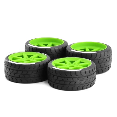 ZJNWTVUH 4pcs 17mm Sechskantradreifen 53/107 42/100 Kompatibel mit 1/7 -Skala -RC -Auto, das mit FSR -Modell -Upgrade -Teilen kompatibel ist(Green) von ZJNWTVUH