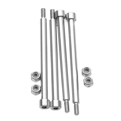 ZJNWTVUH 4pcs Stahl 4x56mm Gewinde A-Arm Pins und M3-Nuss-kompatibel mit 1/5 RC-Autos Upgrade-Teilezubehör kompatibel von ZJNWTVUH