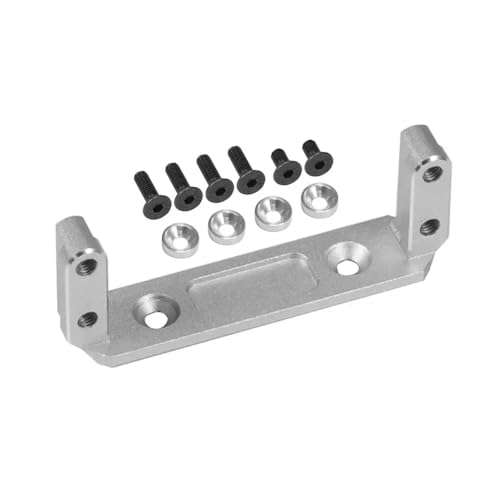 ZJNWTVUH CNC-Aluminium-Servohalterung Kompatibel mit RC-Crawler im Maßstab 1:10, kompatibel mit 1,9 UTB-Varianten und III-Portalachse(Silver) von ZJNWTVUH